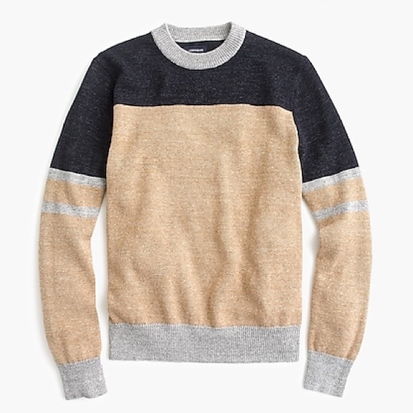 J. Crew Cotton-Wool Colorblock Crewneck Sweater - Picture 5 of 5
